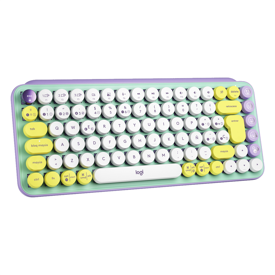 Teclado Inalámbrico Logitech POP Keys Daydream con Botón de Emojis