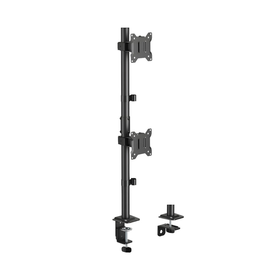 Soporte Escritorio Techgo SPM-1125 Doble Monitor Vertical 17-32" - Brazo Articulado Acero Resistente VESA