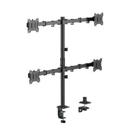 Soporte 4 Monitores Escritorio 17-32" TECHGO SPM-1145 Brazo Ajustable Ergonómico Multitarea