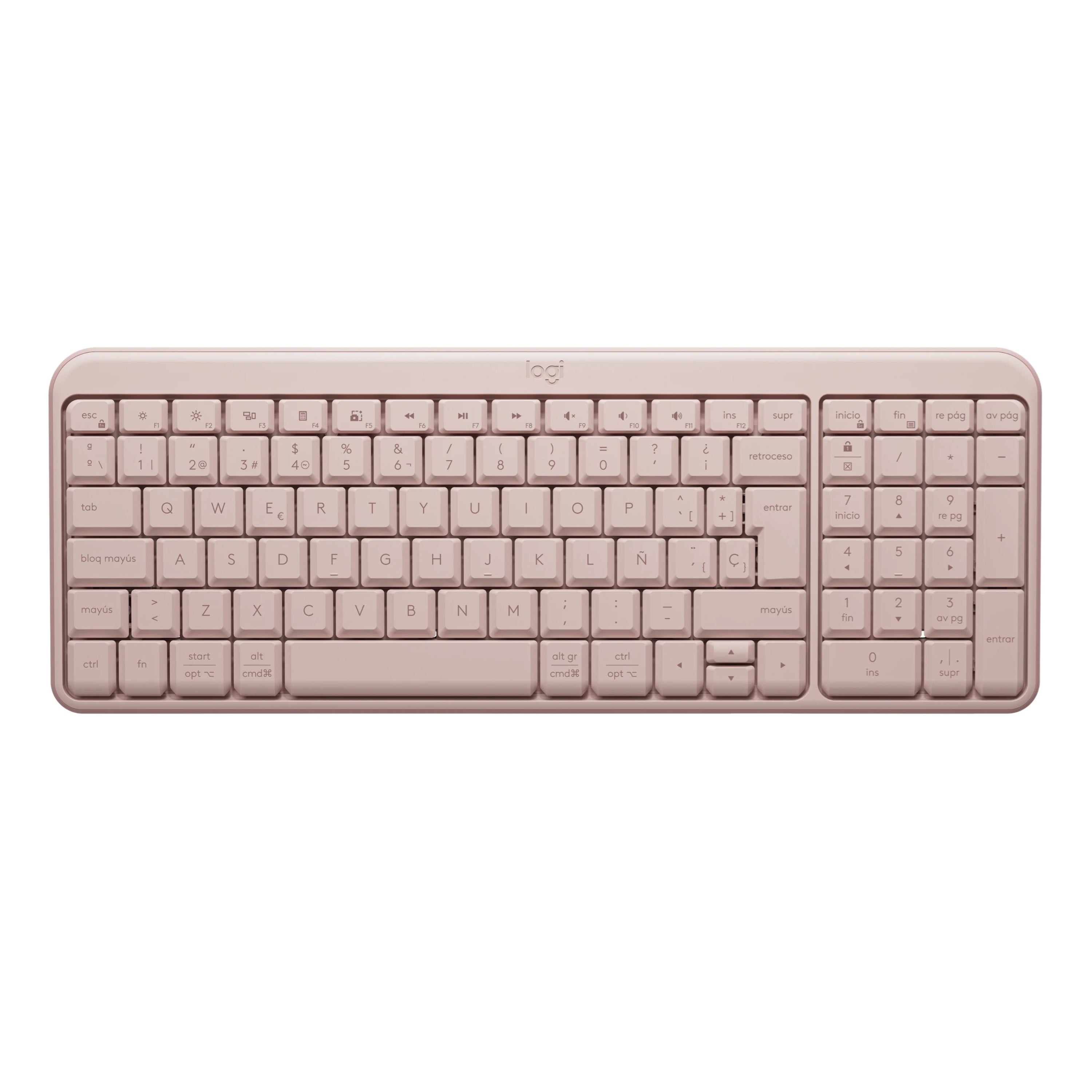 Teclado Bluetooth Inalámbrico Logitech K250 Compacto, Rosa