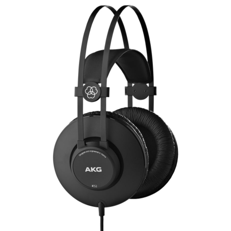 Audífonos de Estudio AKG K52 Profesionales Cerrados Monitoreo 40mm 18Hz-20kHz Cable 2.5m - Negro Mate