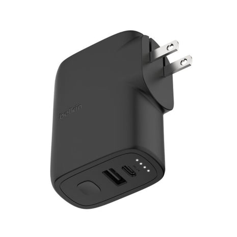 Cargador de Pared Belkin BPZ003dqBK USB-C PD 25W y USB-A + Power Bank 5000mAh Híbrido 2 en 1