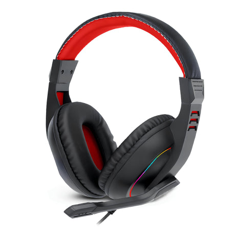 Diadema Gamer Redragon Ares RGB Conector 3.5 con Microfono - Negro/Rojo