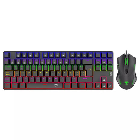 T-dagger Combo Gamer Advance Force TGS-005 LIT Teclado Mecánico Compacto + Mouse Gamer RGB