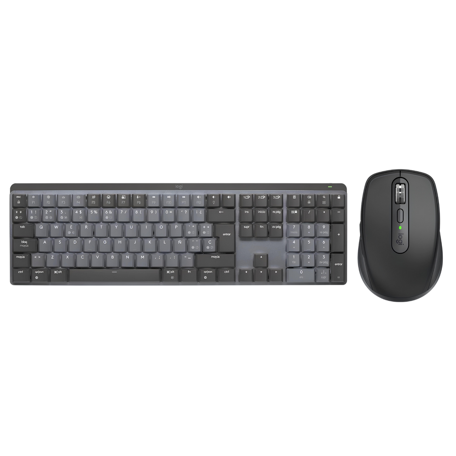 Combo Logitech Teclado Mx Mechanical + Mouse Compacto Logitech Mx Anywhere 3s