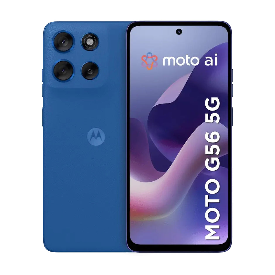 Celular Motorola G56 5G SIM+eSIM IPS 6.7” 120Hz 256GB/24GB(8+16) 50MP Sony IP68/IP69 5200mAh/30W - Azul Deslumbrante