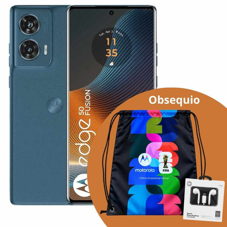 Celular Motorola Edge 50 Fusion 5G SIM+eSIM pOLED 6.7” 120Hz 256GB/8GB 50MP Sony IP68 5000mAh/68W - Verde Azulado