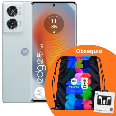 Celular Motorola Edge 50 Fusion 5G SIM+eSIM pOLED 6.7” 120Hz 256GB/8GB 50MP Sony IP68 5000mAh/68W - Azul Ártico