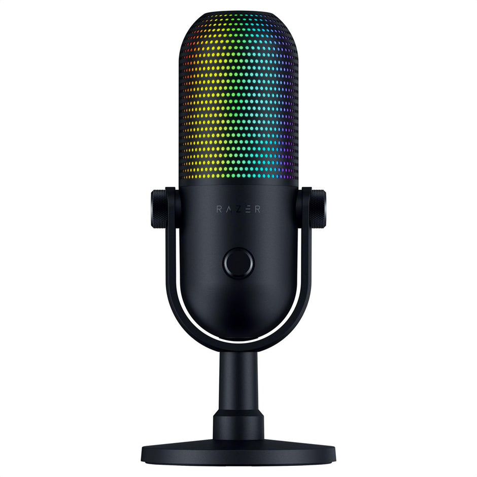 Micrófono Razer Seiren V3 Chroma USB RGB 96kHz 24bit Supercardioide para Streaming Profesional Negro