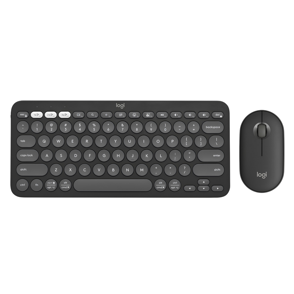 Combo Logitech Bluetooth: Teclado K380s + Mouse M350s, Negro