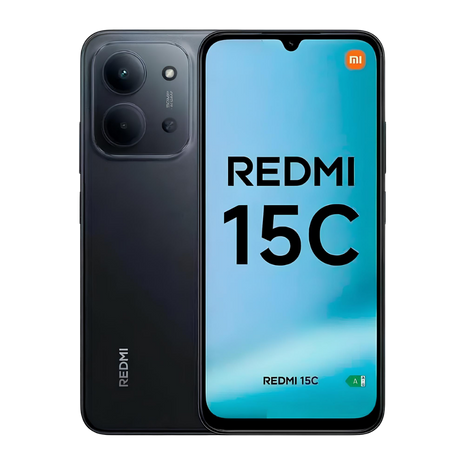 Celular Xiaomi Redmi 15C Dual SIM Pantalla 6.9" 120Hz 128GB/12GB(4+8) 50MP IA IP64 6000mAh/33W - Negro