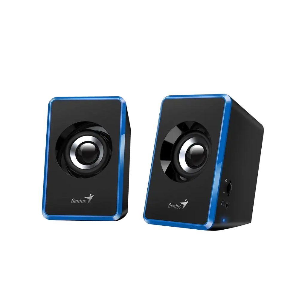 Parlantes USB Genius SP-U125 Sonido Estéreo 3W y Control de Volumen con Entrada 3.5mm - Negro/Azul