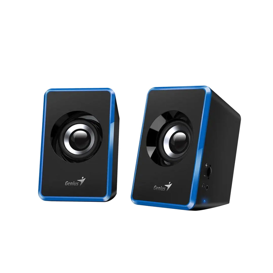 Parlantes USB Genius SP-U125 Sonido Estéreo 3W y Control de Volumen con Entrada 3.5mm - Negro/Azul