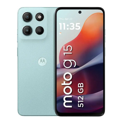Celular Motorola G15 4G Dual SIM 6.72” FHD+ 512GB/12GB(4+8) 50MP NFC IP54 5200mAh Dolby Atmos - Celeste