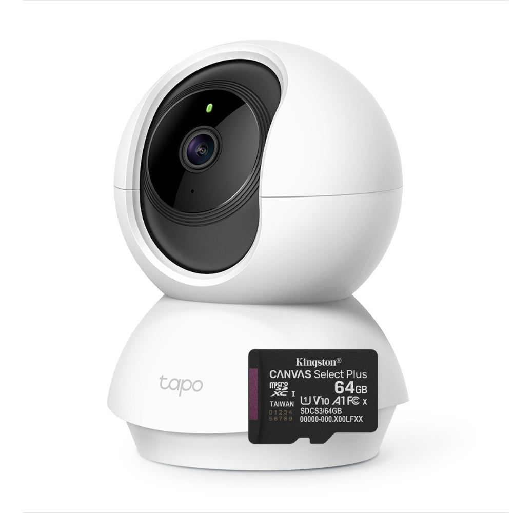 Cámara WiFi TP-Link Tapo C200 360° Full HD 1080p Visión Nocturna Audio Bidireccional Monitor Bebé Alexa + Micro SD 64GB