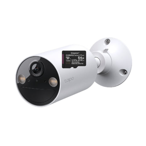 Cámara de Vigilancia TP-Link Tapo C410, Wi-Fi para Exterior con Batería Recargable y Detección IA + Micro SD 64GB