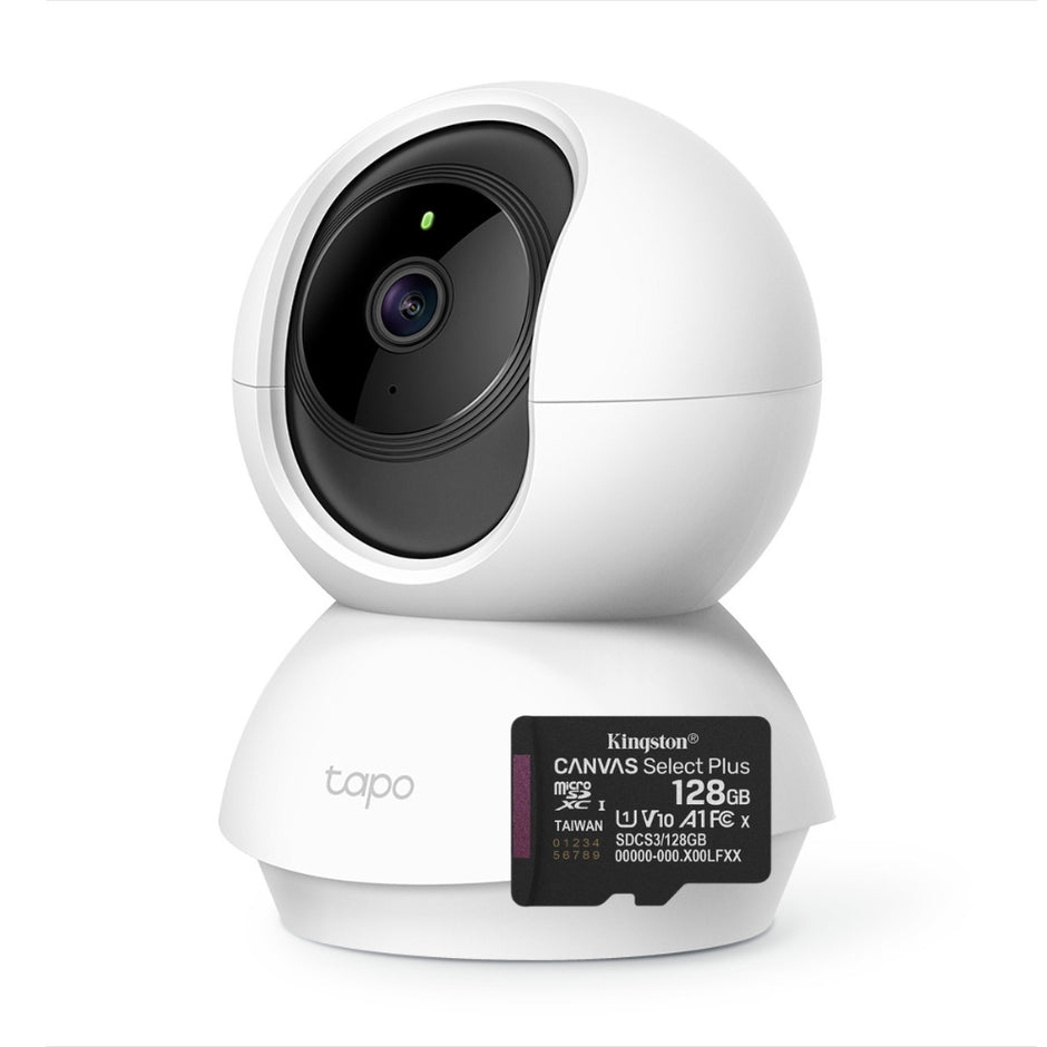 Cámara WiFi TP-Link Tapo C200 360° Full HD 1080p Visión Nocturna Audio Bidireccional Monitor Bebé Alexa + Micro SD 128GB