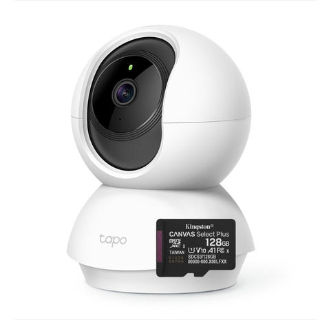 Cámara WiFi TP-Link Tapo C200 360° Full HD 1080p Visión Nocturna Audio Bidireccional Monitor Bebé Alexa + Micro SD 128GB