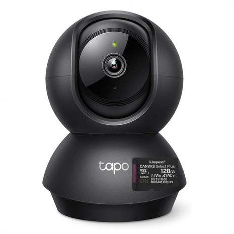 Cámara IP WiFi TP-Link Tapo C201 Robótica 360° Full HD 1080p Audio Bidireccional Visión Nocturna + Micro SD 128GB