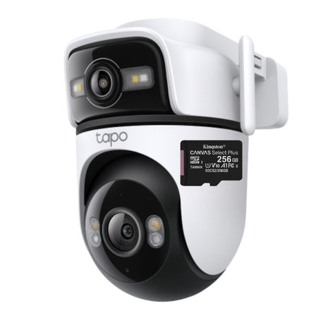 Cámara de Vigilancia Tp-Link Tapo C545D, Wi-Fi para Exterior con Doble Lente y Visión Nocturna a Color + Micro SD 256GB