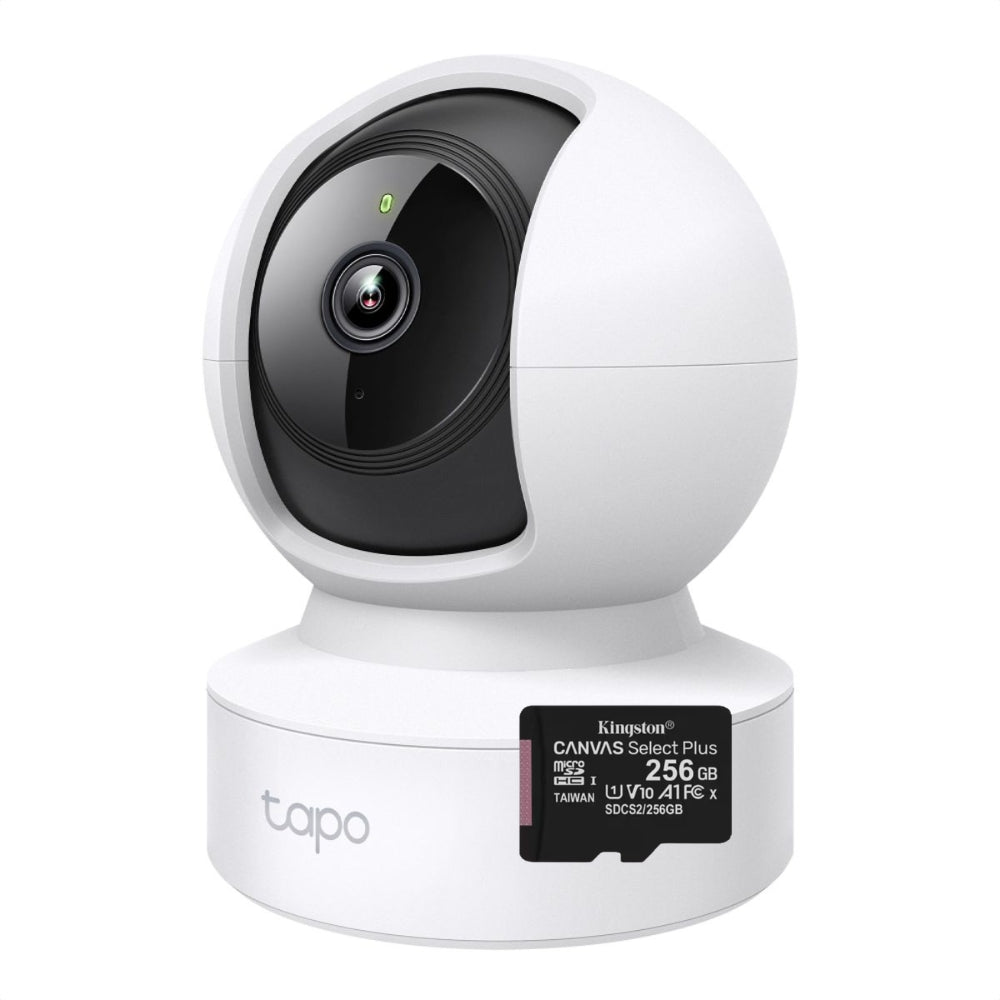 Cámara WiFi TP-Link Tapo C202 360º Full Hd 1080p Visión Nocturna Detección IA y Puerto Ethernet + Micro SD 256GB
