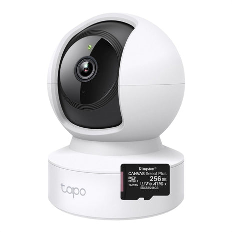 Cámara WiFi TP-Link Tapo C202 360º Full Hd 1080p Visión Nocturna Detección IA y Puerto Ethernet + Micro SD 256GB