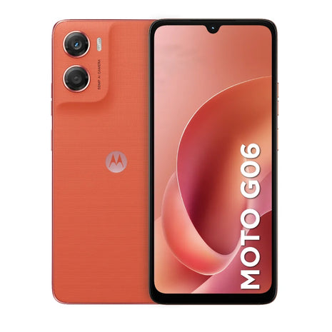 Celular Motorola Moto G06 Dual SIM 6.9” 120Hz 128GB/4GB+8GB RAM Boost 50MP AI IP64 5200mAh - Naranja