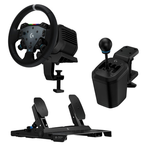 Volante de Carreras Logitech G RS50 System Sim Racing con TRUEFORCE + Palanca de Cambios Logitech G RS H-Shifter + Pedales Simulador de Carreras Logitech G RS Pedals