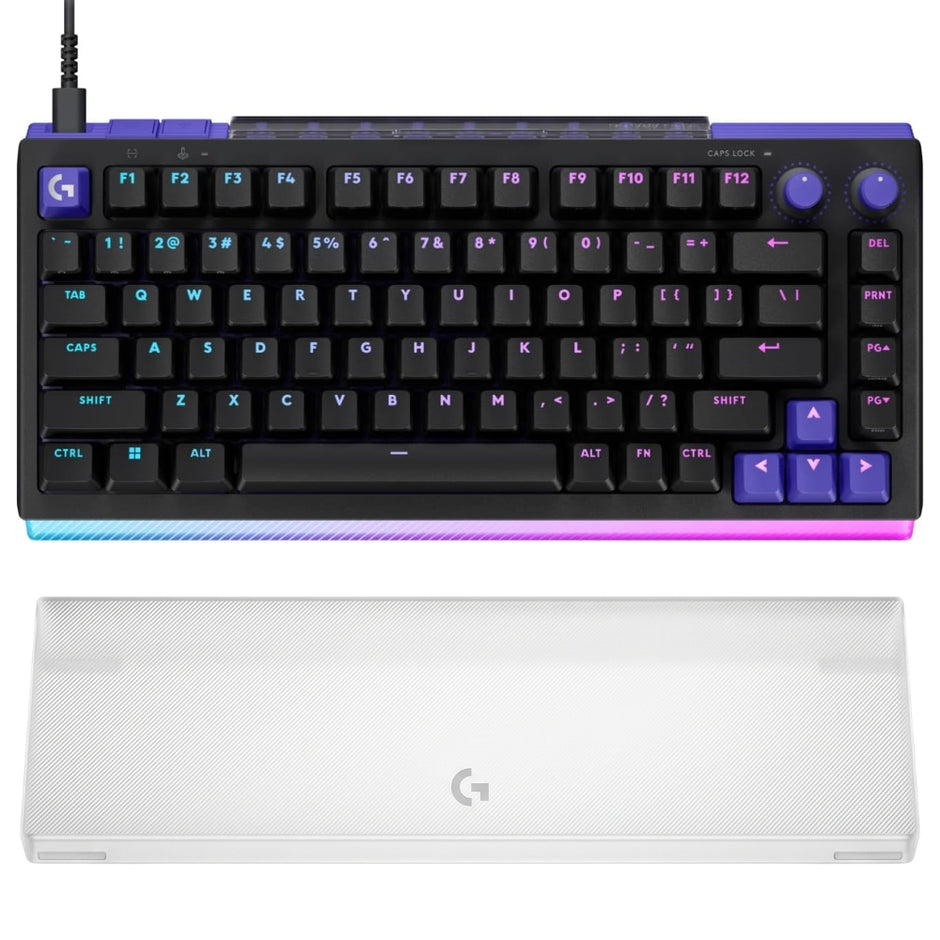 Teclado Gamer Mecanico Logitech G512 X 75 Switch Tactil + Reposamuñecas Logitech Palm Rest - Negro