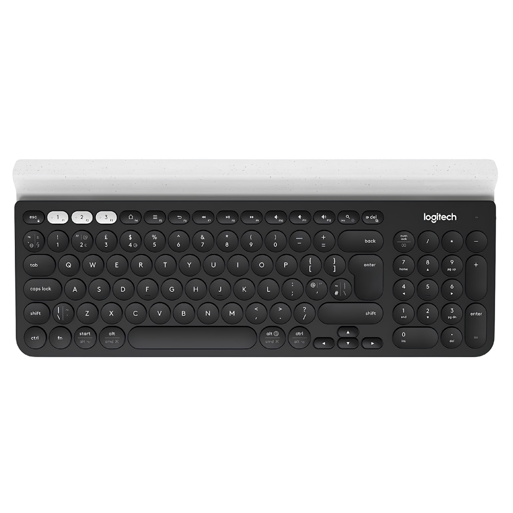 Teclado Inalámbrico Logitech K780 Multidispositivo Bluetooth/Unifying Base para Tablet y Celular - Negro