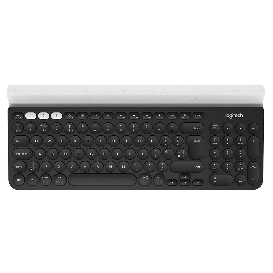 Teclado Inalámbrico Logitech K780 Multidispositivo Bluetooth/Unifying Base para Tablet y Celular - Negro