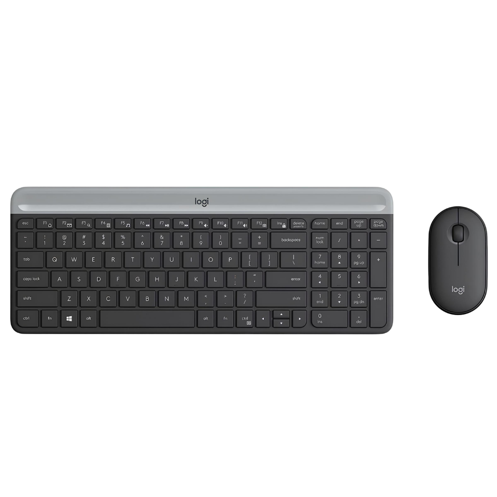 Combo Teclado Y Mouse Inalámbricos Delgados, Logitech Mk470