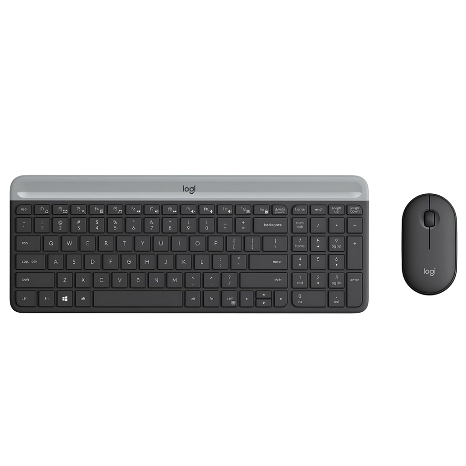 Combo Teclado Y Mouse Inalámbricos Delgados, Logitech Mk470
