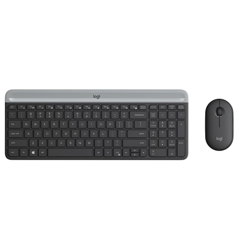 Combo Teclado Y Mouse Inalámbricos Delgados, Logitech Mk470