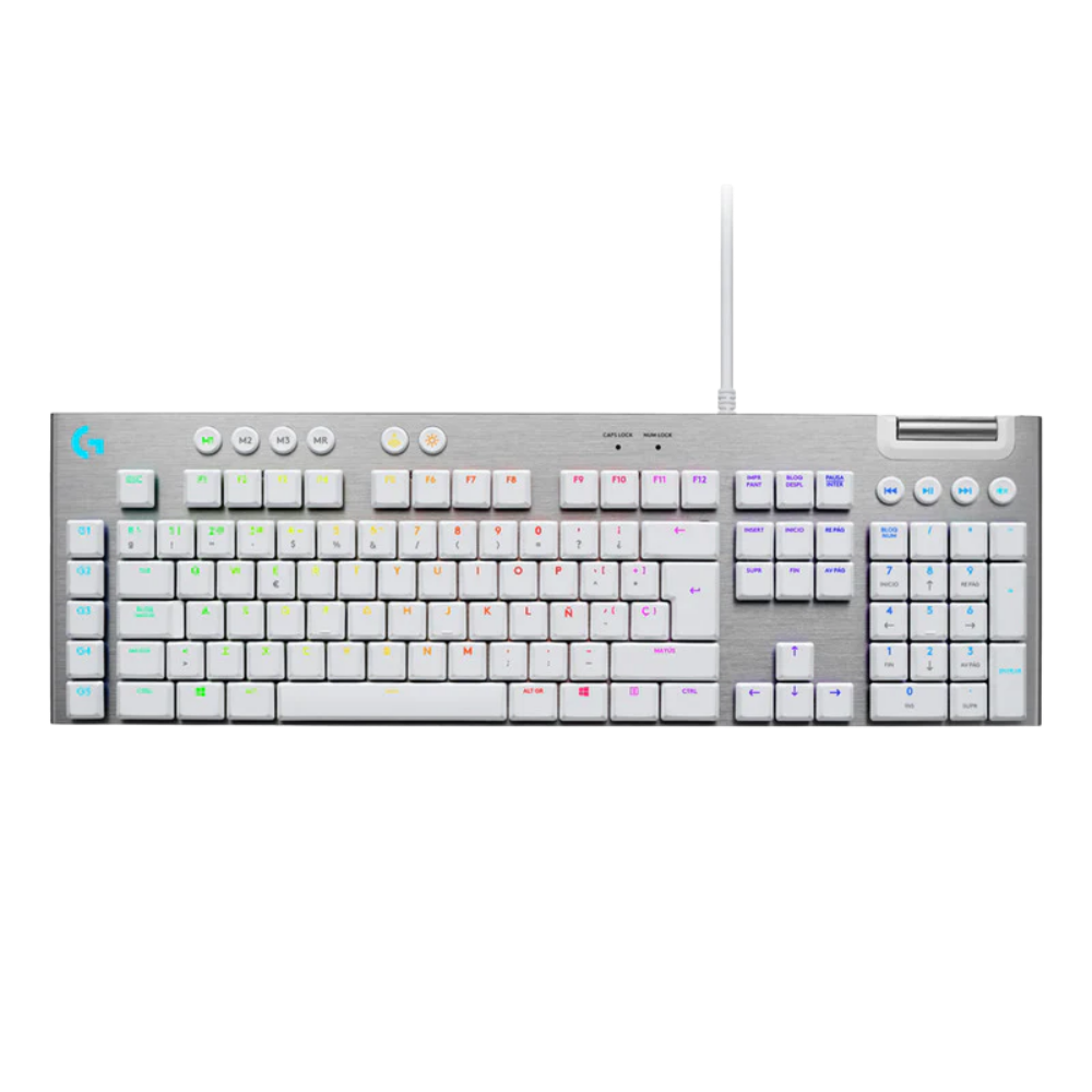 Teclado Gamer Mecánico Ultrafino Logitech G815 Lightsync Rgb - Blanco