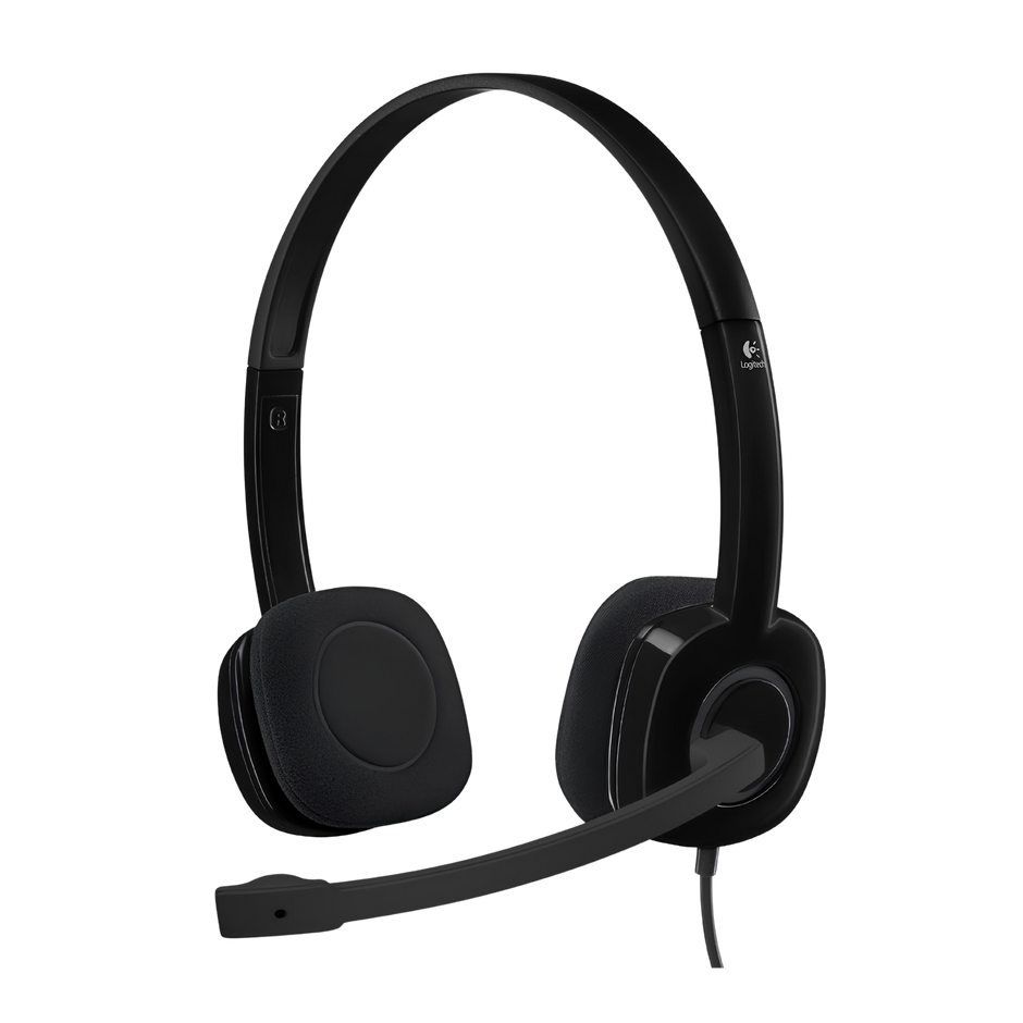 Diadema Estéreo Logitech H151, Micrófono, Volumen, Silencio Negro