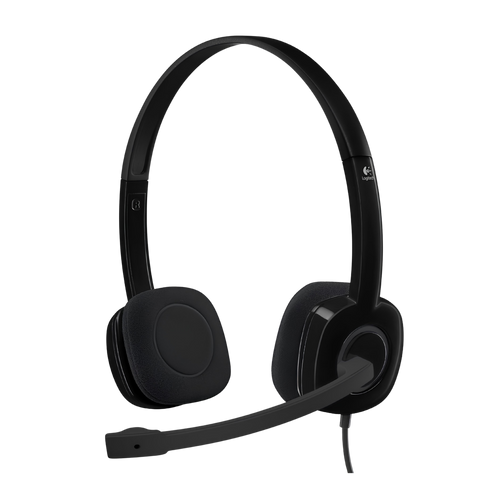 Diadema Estéreo Logitech H151, Micrófono, Volumen, Silencio Negro