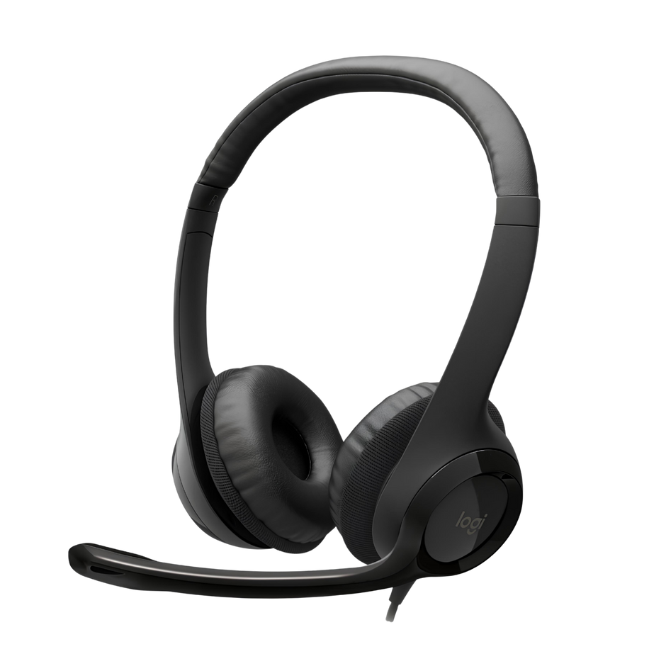 Audífonos Diadema USB Logitech H390 Micrófono Supresión de Ruido Audio Digital Control Mute - Negro