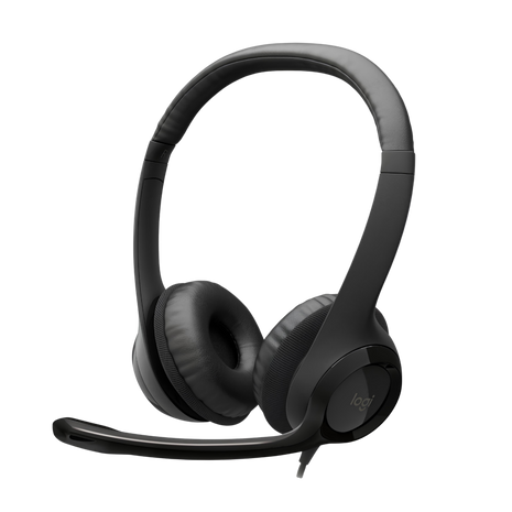 Audífonos Diadema USB Logitech H390 Micrófono Supresión de Ruido Audio Digital Control Mute - Negro