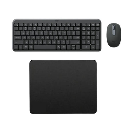 Combo Teclado y Mouse Bluetooth Logitech MK250 Inalámbrico Diseño Compacto - Español + Padmouse S 25X21 CM