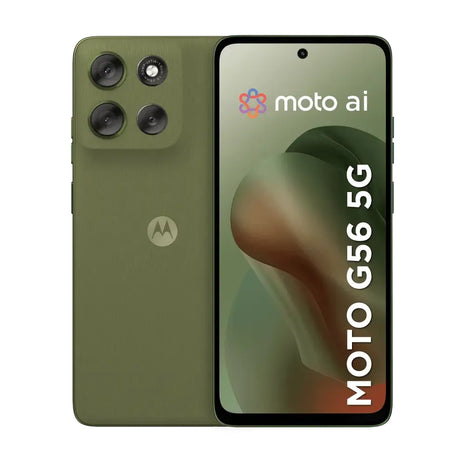 Celular Motorola G56 5G SIM+eSIM IPS 6.7” 120Hz 256GB/24GB(8+16) 50MP Sony IP68/IP69 5200mAh/30W - Verde Eneldo