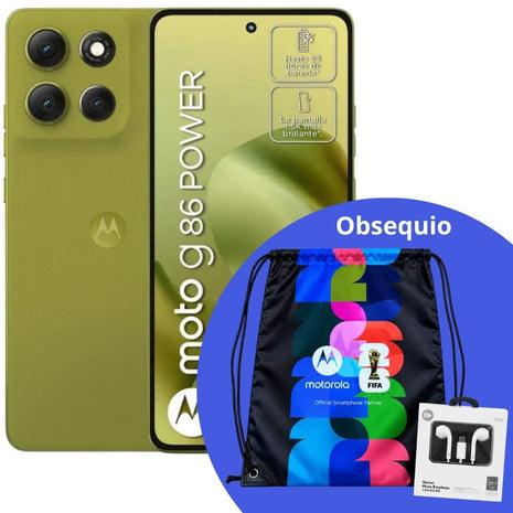 Celular Motorola G86 Power 5G SIM+eSIM pOLED 6.7” 256GB/24GB(8+16) 50MP Sony IP68/IP69 6720mAh/30W - Verde