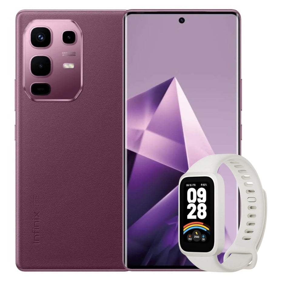 Celular Infinix Note 50S 5G 256GB /8GB Violeta + Mi Band 9 Active Blanco
