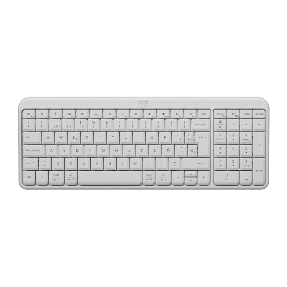 Teclado Bluetooth Inalámbrico Logitech K250 Compacto, Blanco