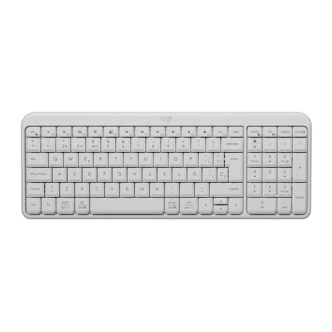 Teclado Bluetooth Inalámbrico Logitech K250 Compacto, Blanco