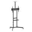Soporte Móvil con Ruedas para TV de 37'' a 70'' TechGo SPR-6404 hasta 70kg + 2 Repisas