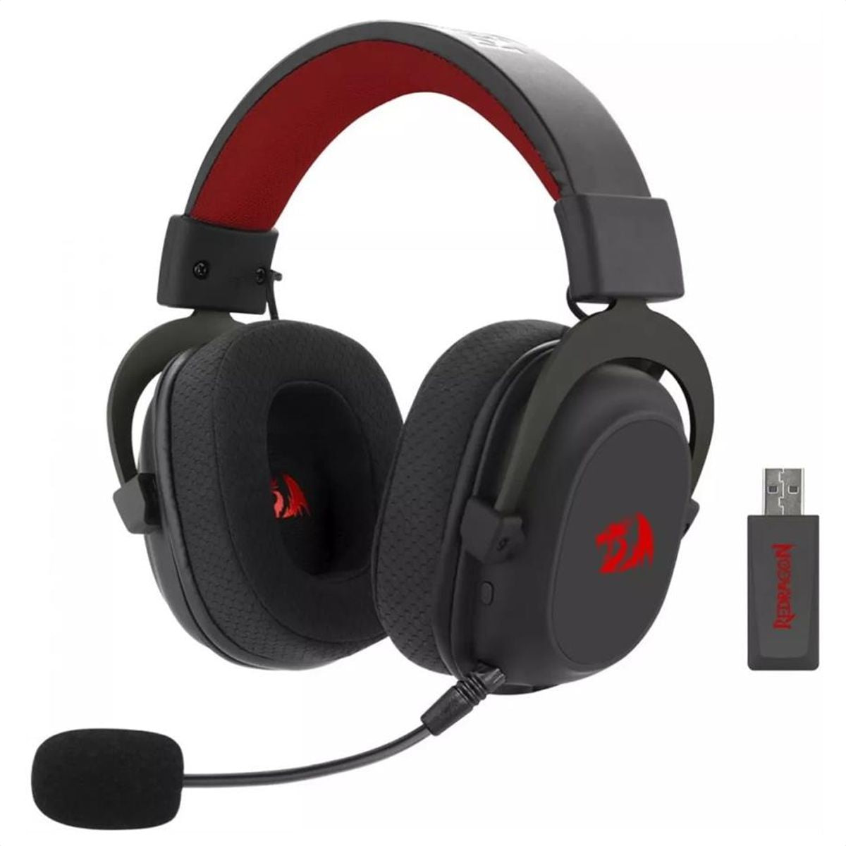 Audífonos Diadema Gamer Inalámbrica 7.1 Redragon Zeus H510 PRO Bluetooth/2.4GHz/USB Drivers 53mm - Negro