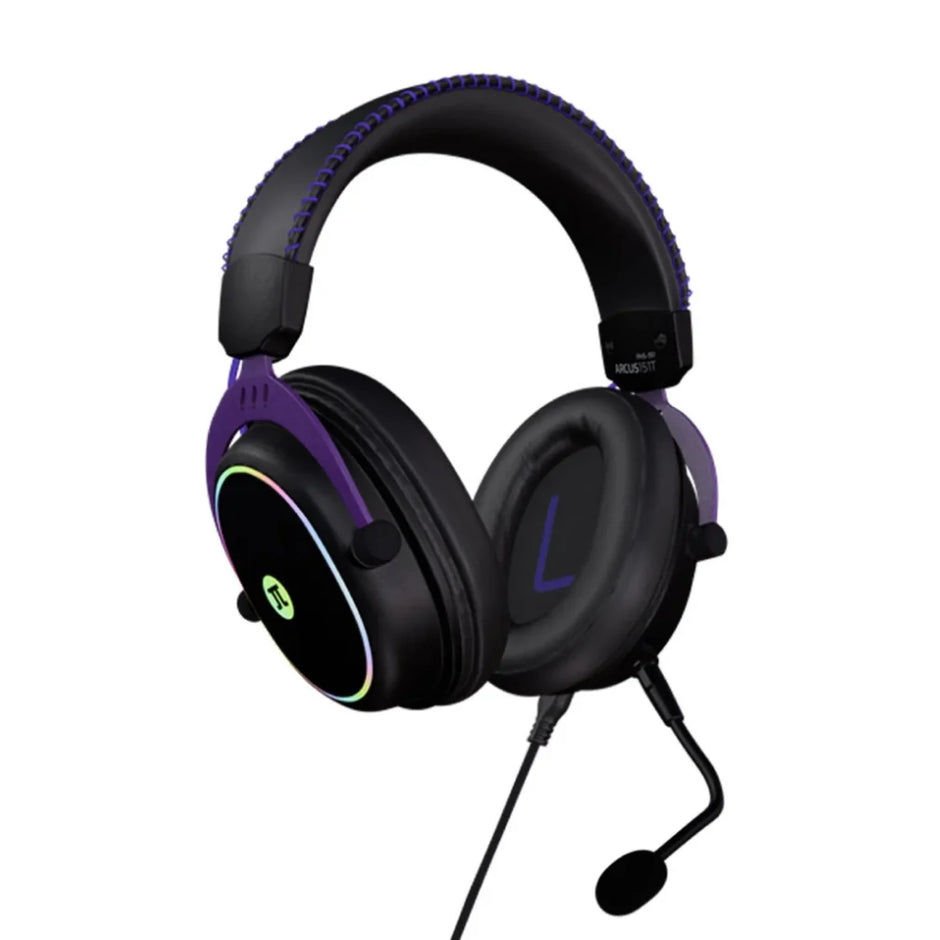 Diadema Gamer Primus Arcus 151T con Micrófono RGB USB-A y USB-C Sonido Envolvente 7.1 Negro