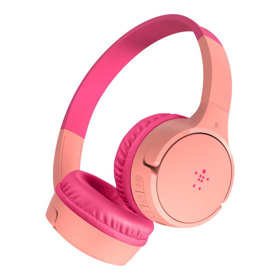 Diadema Inalámbrica para Niños Belkin SoundForm Mini Bluetooth, Audio 85dB Seguros y 30 Horas Rosado