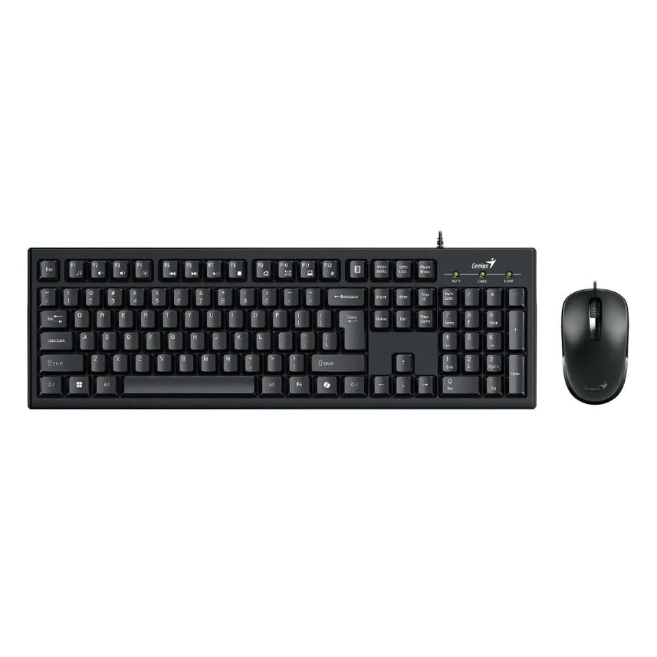 Combo Teclado Multimedia y Mouse Optico Genius KM-100SE AI Copilot - Negro